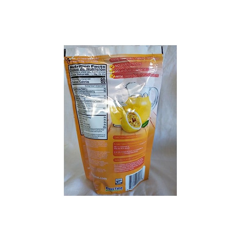 Klass Drink Mix Passion Fruit Maracuya 14.1 Ounce, Pack of