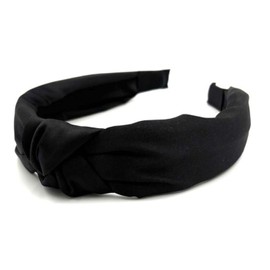 MDSTYLE Knotted Headband for Women & Girls - Top Knot Headbands for Women's Hair - Hair Accessories, Head Bands (Black 1pc, One Size)