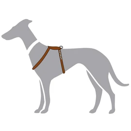 HUNTER Round & Soft Canadian UP Dog Harness, Colour: Black, Soft, Supple Leather, Round-Stitted, Skin-Friendly, Sustainable, Made in Germany, Size: S-M