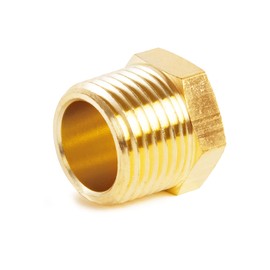 ChillWaves Brass Pipe Fitting Kit, Outer Hex Head Socket Pipe Plug Fitting，5 × 1/8" NPT，5 × 1/4" NPT，5 × 3/8" NPT，5 × 1/2" NPT Male，Thread Adapter(20-PACK)