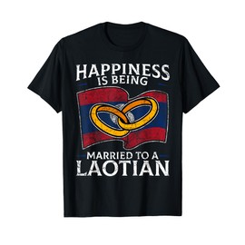 Laotian Marriage Laos Married Heritage Wedding Flag Roots T-Shirt
