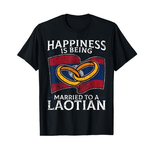Laotian Marriage Laos Married Heritage Wedding Flag Roots T-Shirt