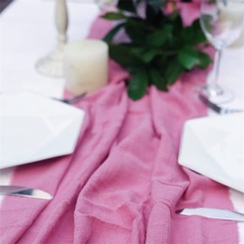 Set of 6 Linen Napkins Fabric Napkins Rustic Reusable Linen Napkins Decorative Table Napkins Cotton Linen Fabric Napkins for Wedding Party Decoration Rose