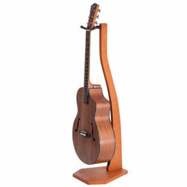 Nefelibata Wooden Guitar Stand, Handmade German Ash Solid Swan-shaped Wood Racks Floor, for Electric Guitars, Acoustic Guitars, Classical Guitars, Banjos, Mandolins(Light Brown)