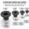 Low Profile Impact Socket Adapter Set, 4PC Drive Ratchet Kit,