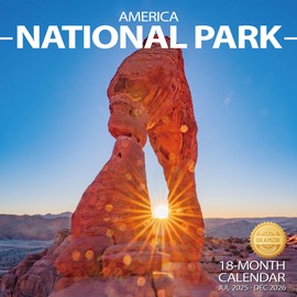 Wall Calendar 2025-2026 Planner Calendar - America National Park Hangable Monthly Wall Calendar with Large Blocks for Organizing & Planning, Academic Schedule, Home, Office & family, Thick & Sturdy Paper (12"x24" Open)