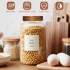 KEYWING 88oz Large Glass Jars with Airtight Acacia Wood Lids,