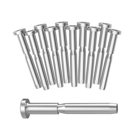 BLIKA 10 Pack 3/16" Invisible Cable Railing kit, T316 Stainless Steel Invisible Receiver and Swage Stud End for 3/16 Inch Cable Railing, Deck Stair Threaded End Fitting for 2"x2" Wood & Metal Posts