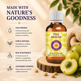 Deve Herbes Amla Oil (Emblica officinalis) | Infused | Pure | Non-Sticky | Lightweight | for Hair Care Routines | Men & Women | Traditional Use | Natural | 50ml