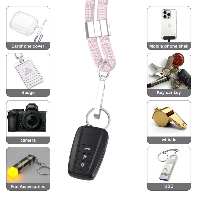 CAROKI Phone Strap with 2 Nylon Phone Tether Tabs, Crossbody