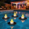 PChero Solar Floating Pool Lights, IP68 Waterproof Outdoor Tea Lights,