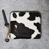 Pisoraro Harako Holstein Print Round Zip Mini Wallet PR242 Holstein,