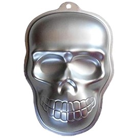 Schädel Aluminium Legierung Backform, 3D Schädel Halloween Aluminium Backform Antihaft DIY Backenwerkzeuge, Kuchenform für Halloween-Geburtstagsparty-Dekoration