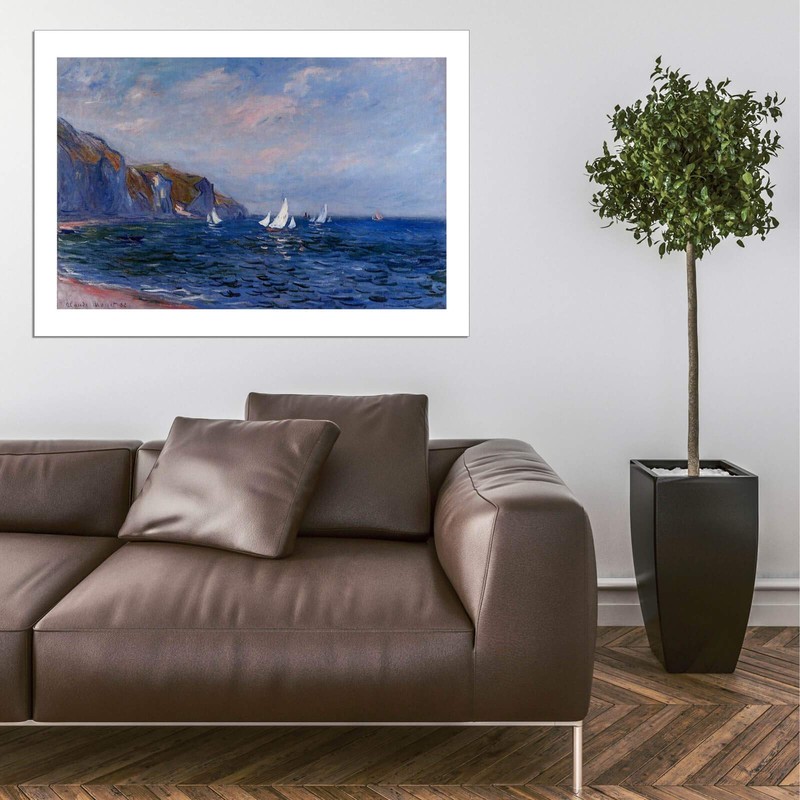 Spiffing Prints Claude Monet - Cliffs and Sailboats at Pourville
