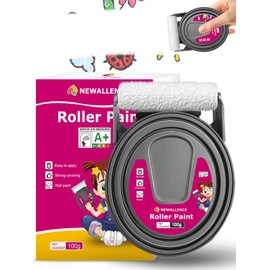 NEWALLENCE White Paint for Wall, 2-in-1 Small Rolling Brush Repair Tool,Touch up Paint for Walls Remove Stains Repair Kit,Water Based and Low Odor with Rolling Brush