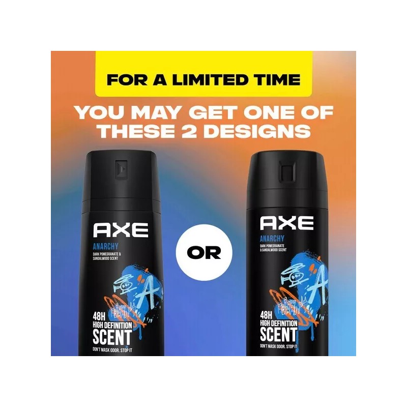 AXE Anarchy 48H High Definition Scent Deodorant Body Spray for