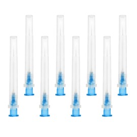 Shudyear 100pcs Dispensing Needle Accessories, Stainless Steel Industrial Needles Individually Packed (23G 25mm/1in)