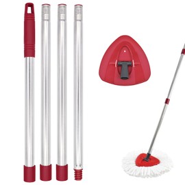 Mop Handle for Ocedar, Mop Handle for O Cedar, Spin Mops Replacement Stick and Base for Ocedar, 4-Section Mops Handles and Base for O Cedar, 30" to 58" Mop Stick Pole and Base for Cedar Mop