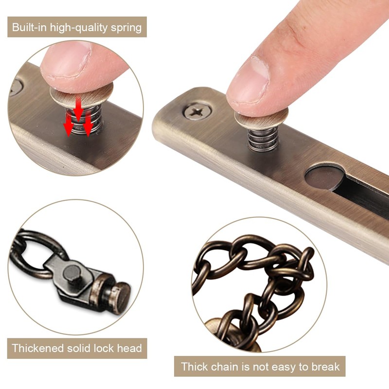 Anti-Theft Chain 304 Stainless Steel Door Chain with Screw Door
