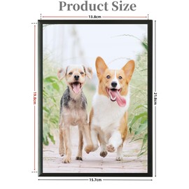 A5 Black Aluminium Photo Frame,4 Pack-15x21cm Picture Frame,Certificate Frame for Wall Mount or Table Top Display,Set of 4