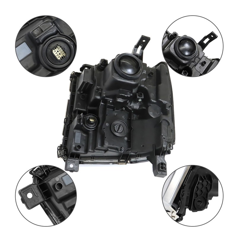 labwork 1PC Headlight Assembly Chrome Housing Replacement for Silverado 1500