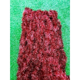 Red Christmas Tinsel Garland Christmas Tree Decoration foil Metallic Streamers Happy New Year Party Ceiling Hanging Decorations Indoor and Outdoor Shiny Sparkly Garland 28 Feet 5 Pieces