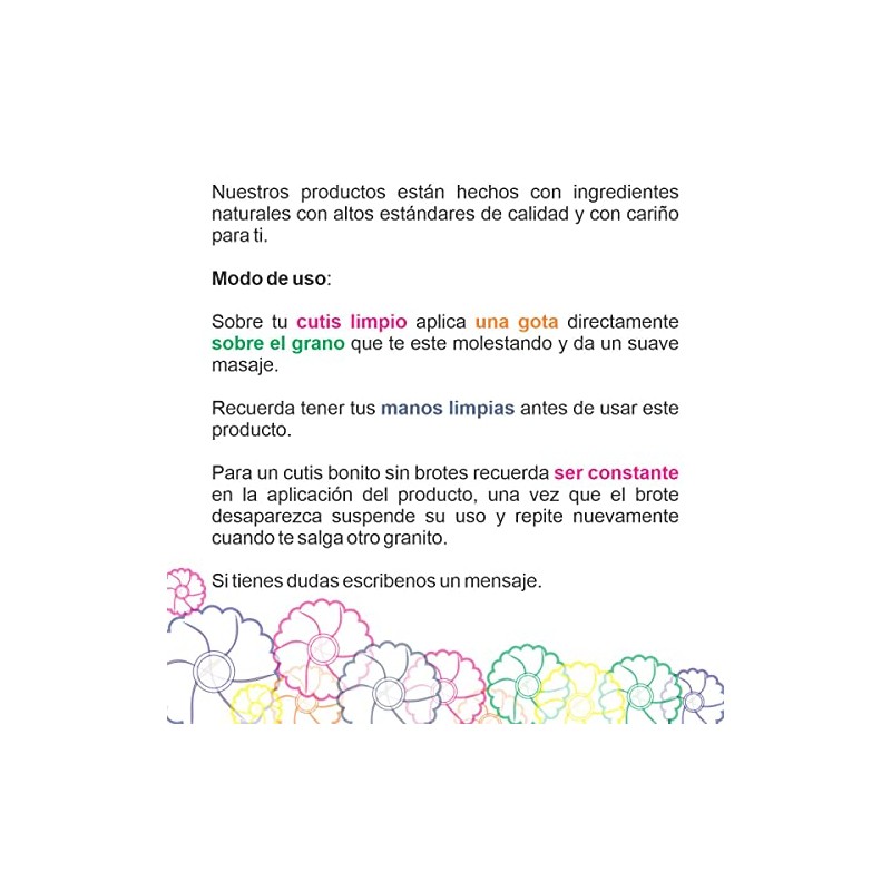 Serum Facial Seca granos, hecho de Aceite de Árbol de