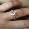 18K Rose Gold Plated Morganite Engagement Ring (Beauty code6)