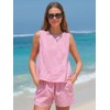 EXLURA Women's Summer 2 Piece Outfits Sleeveless Tank Top Matching