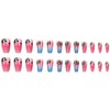 24Pcs Summer Press on Nails Coconut Tree Fake Nails Medium