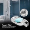 ABS Soap Dish Holder, Adjustable Soap Dish Shower Rail Slider