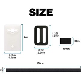 Poweka Solar Cover Fixing Kit for Swimming Pool Universal Swimming Pool Includes 10 Straps, Solar Cover, 10 Plates and 10 Buckles