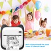 PRINHSJI Mini Sticker Printer Portable Pocket Inkless Thermal Printer with