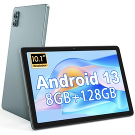 AQHH Lastest 2024 Android Tablets, 10.1" Android 13 Tablet with Octa-core Processor, Ultra Slim 8(4+4GB) RAM+128GB ROM+512GB Expand, BT 5.0, Dual Camera, 1280x800 HD IPS