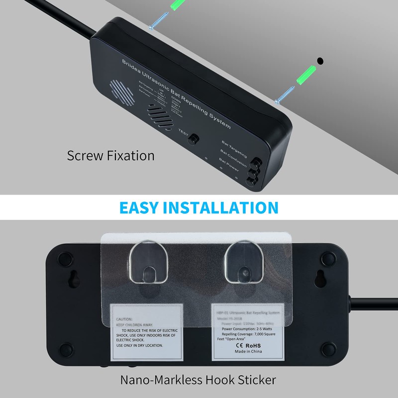 Ultrasonic Bat Removal, Briidea Bat Away System, Demands Bats to