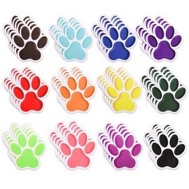 60pcs Paw Prints Cutouts, Colorful Dog Paw Print Cut Out Mini Paw Paper Bulletin Board Accent Paw Print Party Supplies Paw Print Decorations for Kids School Home Party Supplies