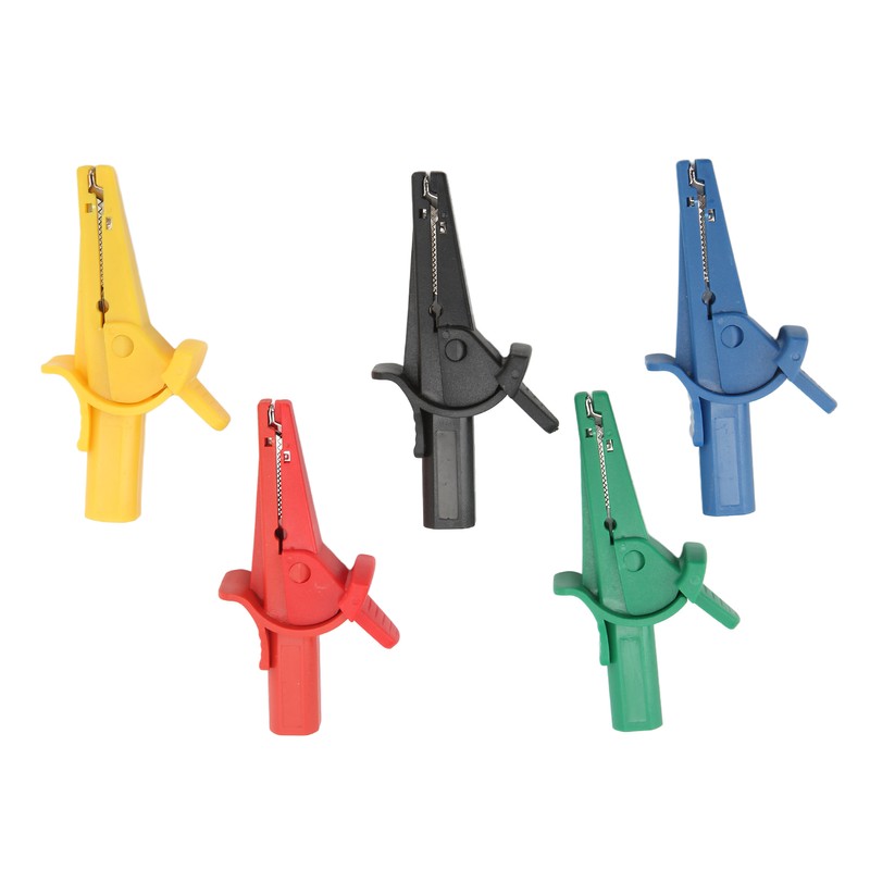 5Pcs/Set Battery Electrical Test Clip 10A 600V‑1000V Multicolor Portable Safety
