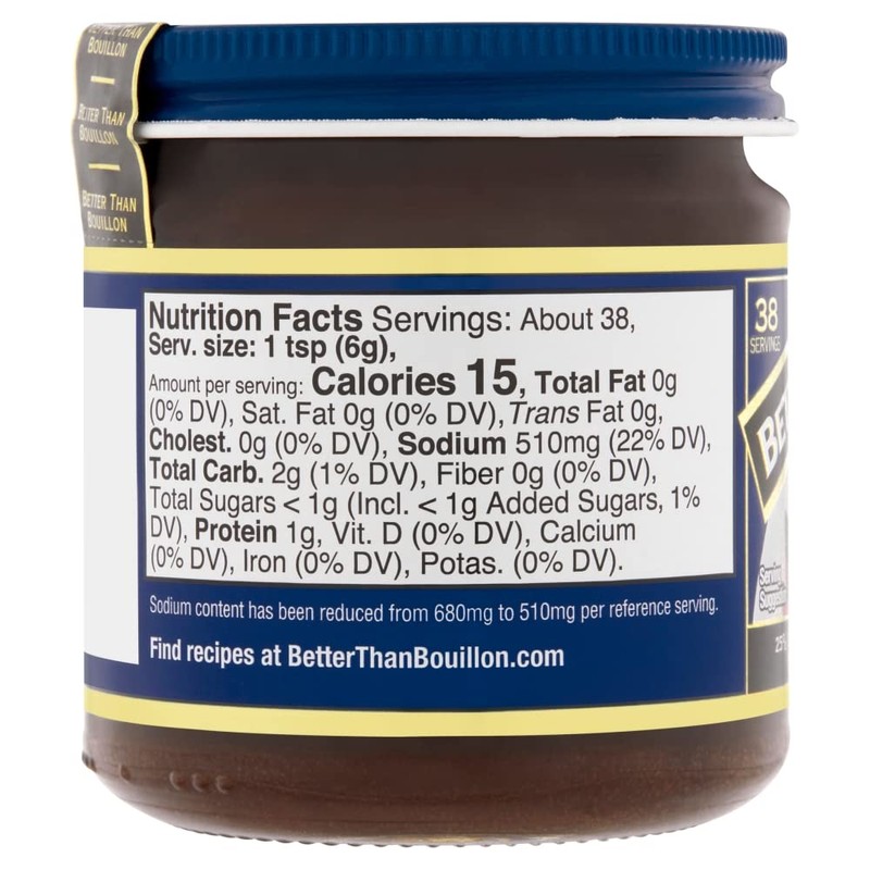 Better Than Bouillon All Natural Reduced Sodium Beef Base, Makes
