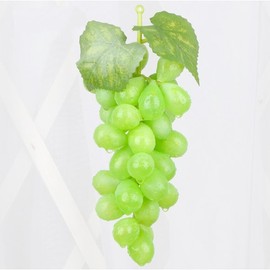 Fake grape model decoration, real fruit decor prop, green grapes for cafe table decoration / 가짜 포도 모형 장식 리얼 과일 데코 소품 카페 테이블 연출용청포도