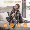 WOOMER Wearable Heated Blanket 50”×70“, Soft Faux Fur & Cozy