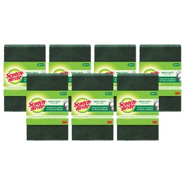 Scotch-Brite Scotch-Brite Heavy Duty Scouring Pad, Dish Scrubber for Kitchen + Outdoor, 21 Scrub Pads for Uncoated Pots and Pans, Cast Iron Cooktops, Grill Grates, Oven Racks, & BBQ, Durable, Long-Lasting