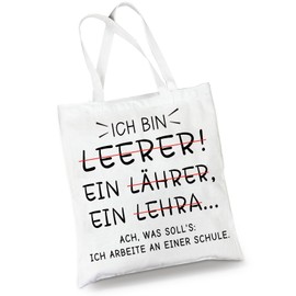GluckGeschenk Bag Teacher Gift, Teacher Gifts Ideas, Funny Gifts for Teacher Primary School Secondary School, Teacher Gift Cotton Bag, Gift for Teacher