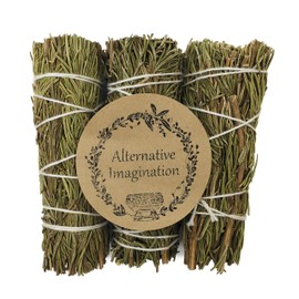 Dried Rosemary Incense Sticks for Spiritual Cleansing, Home Fragrance, Witchcraft Supplies, Meditation Accessories - 4" Long - 3 Pack - Alternative Imagination