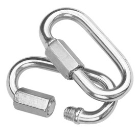 EZONEDEAL M12 Sports Caribeener Clips, Climbing Carabiner, Heavy Duty Climbing Carabiner Clip, Multipurpose Clip, Locking Carabiner Clip, Large Steel Carabiner Clip, Hammock Hooks, Oval Carabiner (2)