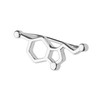 Serebra Jewelry Serotonin Molecule Stud Earrings 925 Sterling Silver Chemistry