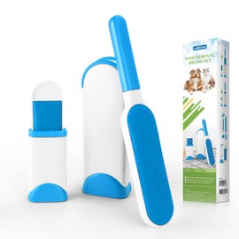 Nobleza Lint Brush Pet Hair, Reusable Lint Roller, Pet Hair Remover with Extremely Easy Cleaning, Self-Cleaning Pet Hair Remover for Cat Hair and Dog Hair Removal