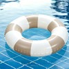 Whaline 4Pcs Inflatable Swimming Float Toy Striped Swim Ring Fun