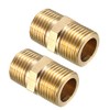 sourcing map Brass Pipe Fitting, Hex Nipple 1/2 BSP Male