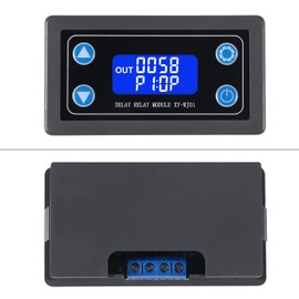 2pcs Delay Relay Module DC 6-30V Timer Relay 12V 24V 0.01s-9999min 50mA XY-WJ01 LCD Display Digital Timer Cycle Delay Switch Module AC 220V Power On-Off Controller with Switch Button Case