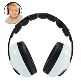 GUKOY Baby Ear Protection Noise Cancelling Earmuffs Infant HeadPhones for Babies for 3 Months to 3 Years (White)